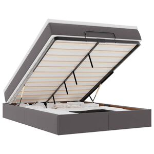 vidaXL Osmansk&yacute; r&aacute;m postele s matrac&iacute; &scaron;ed&aacute; 140x200cm uměl&aacute; kůže