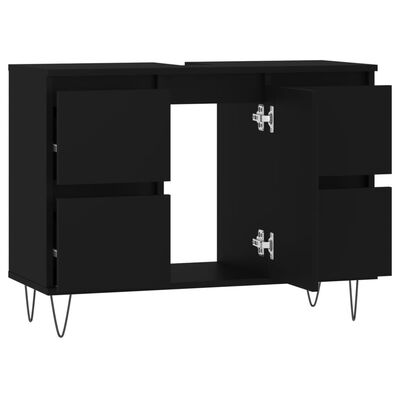 vidaXL Koupelnová skříňka černá 80 x 33 x 60 cm kompozitní dřevo