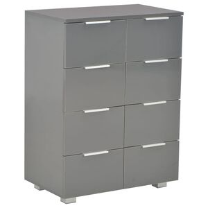 vidaXL Př&iacute;born&iacute;k &scaron;ed&yacute; s vysok&yacute;m leskem 60x35x80 cm kompozitn&iacute; dřevo
