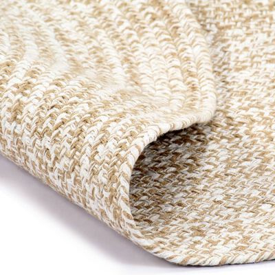 vidaXL Ručně vyráběný koberec juta bílý a přírodní 150 cm