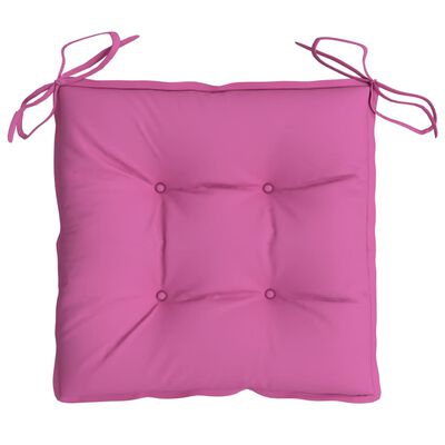 vidaXL Podušky na židli 2 ks růžové 40 x 40 x 7 cm textil