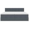 vidaXL Postel s &uacute;ložn&yacute;m prostorem s matrac&iacute; Tmavě &scaron;ed&aacute; 90 x 200 cm