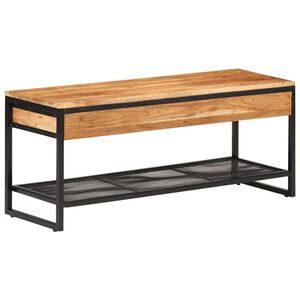 vidaXL Lavice na boty 110 x 35 x 45 cm masivn&iacute; ak&aacute;ciov&eacute; dřevo a železo