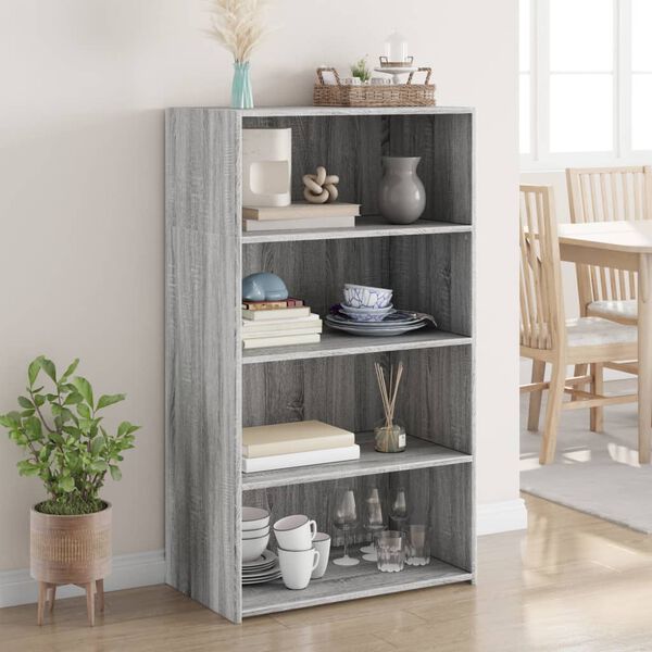 vidaXL Skříň highboard šedá sonoma 70 x 41 x 124 cm kompozitní dřevo