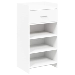 vidaXL Skř&iacute;ň na obuv se z&aacute;suvkou B&iacute;l&aacute; 48 x 36 x 92 cm Kompozitn&iacute; dřevo