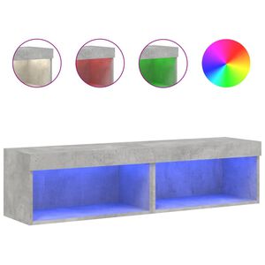 vidaXL TV skř&iacute;ňky s LED osvětlen&iacute;m 2 ks betonově &scaron;ed&eacute; 60 x 30 x 30 cm