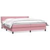 vidaXL Box spring postel s matrac&iacute; růžov&aacute; 180x210 cm samet