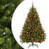 vidaXL Uměl&yacute; v&aacute;nočn&iacute; stromek, světle zelen&yacute;, s koulemi 120 cm 150 LED
