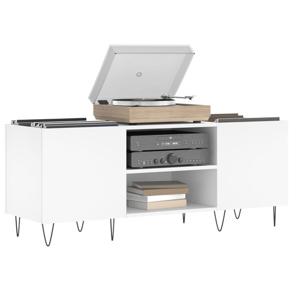 vidaXL Skříňka na LP desky bílá 121 x 38 x 48 cm kompozitní dřevo