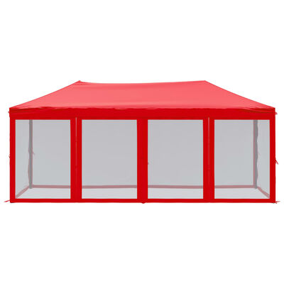 vidaXL Skládací party stan s bočními stěnami červený 3 x 6 m