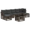 vidaXL Sada zahradn&iacute;ch pohovek 8 ks &Scaron;ed&aacute; polyratan