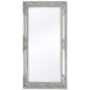vidaXL N&aacute;stěnn&eacute; zrcadlo barokn&iacute; styl 100 x 50 cm stř&iacute;brn&eacute;
