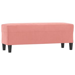 vidaXL Lavice růžov&aacute; 100 x 35 x 41 cm samet