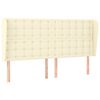 vidaXL Čelo postele typu u&scaron;&aacute;k kr&eacute;mov&eacute; 183 x 23 x 118/128 cm uměl&aacute; kůže