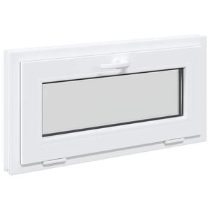 vidaXL Okeno do suter&eacute;nu RISOR 80 x 40 cm PVC a sklo B&iacute;l&aacute;