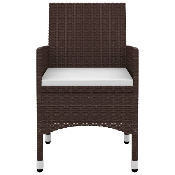 vidaXL 3d&iacute;ln&yacute; zahradn&iacute; j&iacute;deln&iacute; set s podu&scaron;kami polyratan a sklo