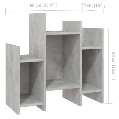 vidaXL Odkládací skříňka betonově šedá 60 x 26 x 60 cm dřevotříska