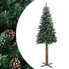 vidaXL &Uacute;zk&yacute; v&aacute;nočn&iacute; stromek prav&eacute; dřevo a b&iacute;l&yacute; sn&iacute;h zelen&yacute; 180 cm