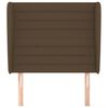 vidaXL Čelo postele typu u&scaron;&aacute;k tmavě hněd&eacute; 103x23x118/128 cm textil