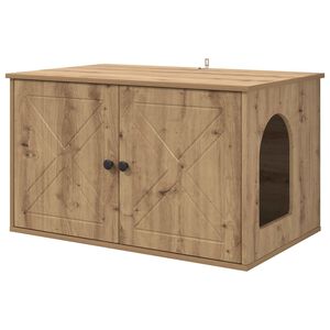 vidaXL Kočič&iacute; dům Dub artisan 85 x 55 x 50,5 cm Kompozitn&iacute; dřevo