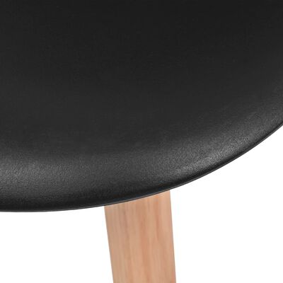 vidaXL Jídelní židle 4 ks černé plast