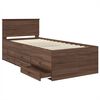 vidaXL Daybed s čelo Hněd&yacute; dub a čern&aacute; 90 x 200 cm kompozitn&iacute; dřevo