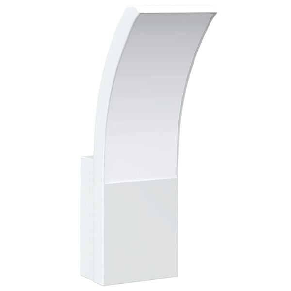 vidaXL Venkovn&iacute; n&aacute;stěnn&aacute; LED sv&iacute;tidla 2 ks b&iacute;l&aacute; lit&yacute; hlin&iacute;k