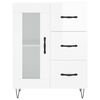 vidaXL Skř&iacute;ň highboard leskl&aacute; b&iacute;l&aacute; 69,5 x 34 x 180 cm kompozitn&iacute; dřevo