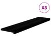 vidaXL N&aacute;&scaron;lapy na schody 8 ks hnědo-čern&eacute; 110x30x2 cm masivn&iacute; dub