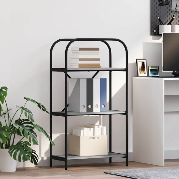 vidaXL Knihovna &Scaron;ed&aacute; Sonoma 60 x 30 x 109 cm Kompozitn&iacute; dřevo