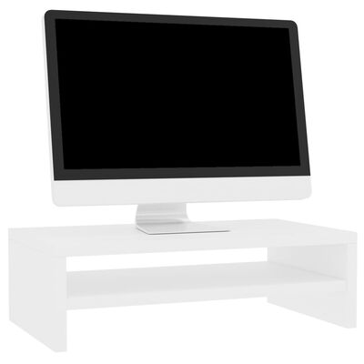 vidaXL Stojan na monitor bílý 42 x 24 x 13 cm dřevotříska