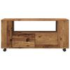 vidaXL TV skř&iacute;ňka na kolečk&aacute;ch old wood 102 x 34,5 x 43 cm kompozit