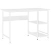 vidaXL PC stůl b&iacute;l&yacute; 105 x 50 x 72 cm MDF a kov