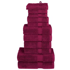 vidaXL 12d&iacute;ln&aacute; sada ručn&iacute;ků Premium SOLUND bord&oacute; 600 g/m&sup2;