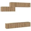 vidaXL Sestava TV skř&iacute;něk N&aacute;stěnn&yacute; 7 pcs dub artisan 60 x 30 x 30 cm