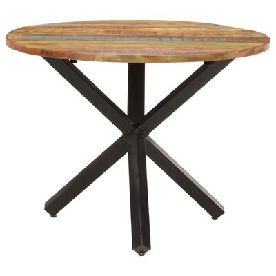 vidaXL Jídelní stůl kulatý 100 x 100 x 75 cm masivní recyklované dřevo