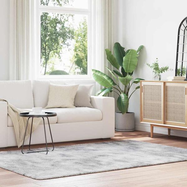 vidaXL Koberec Shaggy s vysokým vlasem NAVARRA stříbrošedý 160x230 cm