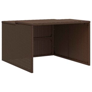 vidaXL Gar&aacute;ž pro robotickou sekačku hněd&aacute; 86 x 90 x 52/57 cm polyratan