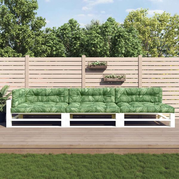 vidaXL Podu&scaron;ky na palety 7 ks vzor listů textil