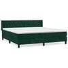 vidaXL Box spring postel s matrac&iacute; tmavě zelen&aacute; 180x200 cm samet