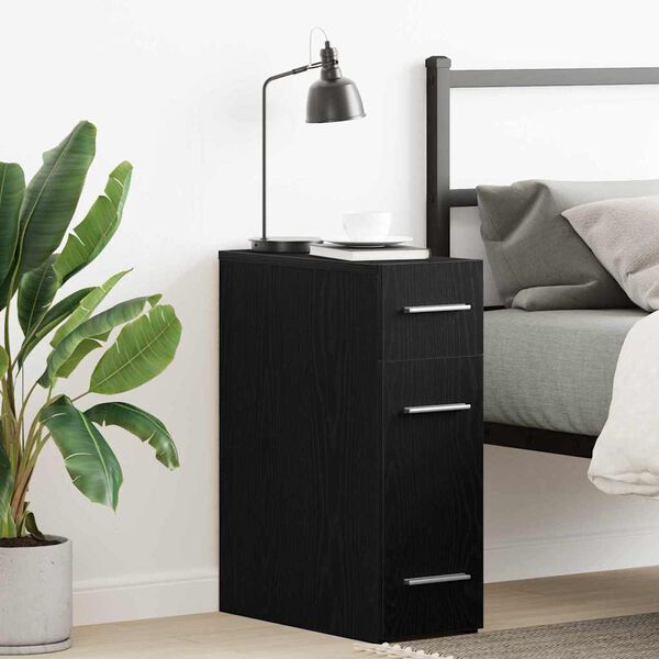 vidaXL L&eacute;k&aacute;rensk&aacute; skř&iacute;ň Čern&yacute; dub 20 x 45.5 x 60 cm kompozitn&iacute; dřevo