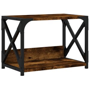 vidaXL Stojan na tisk&aacute;rnu 2patrov&yacute; kouřov&yacute; dub 44x26x31,5 cm kompozit
