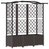 vidaXL Vyv&yacute;&scaron;en&yacute; z&aacute;hon s trel&aacute;ž&iacute; a střechou Hněd&aacute; 163 x 40 x 141 cm PP