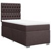 vidaXL Box spring postel s matrac&iacute; tmavě hněd&aacute; 80x200 cm textil