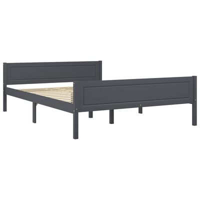 vidaXL Rám postele masivní borové dřevo šedý 120 x 200 cm