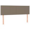 vidaXL Box spring postel s matrac&iacute; a LED taupe 140x190 cm textil