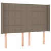 vidaXL Box spring postel s matrací a LED taupe 140x190 cm textil