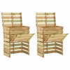 vidaXL Prkenn&yacute; zahradn&iacute; kompost&eacute;r 2 pcs Zelen&aacute; 110 x 58 x 113 cm
