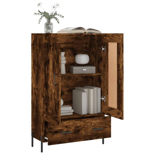 vidaXL Skř&iacute;ň highboard kouřov&yacute; dub 69,5 x 31 x 115 cm kompozitn&iacute; dřevo
