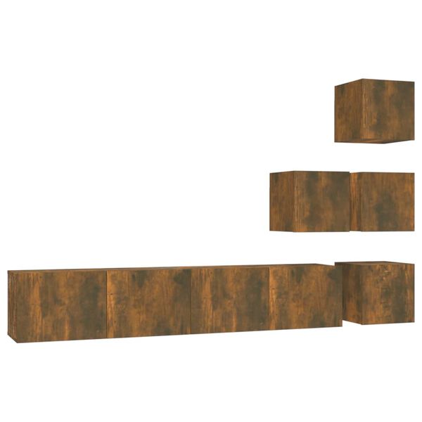 vidaXL N&aacute;stěnn&aacute; TV skř&iacute;ňka kouřov&yacute; dub kompozitn&iacute; dřevo